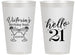 Personalized 21st Birthday 14 oz Frosted Cups - Hello Twenty One | 340011