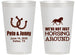 Personalized Wedding 14 oz Frosted Cups - Horseshoe | 341
