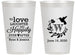 Personalized Wedding 14 oz Frosted Cups - Love Laughter Happily | 345