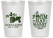 Personalized Wedding 14 oz Frosted Cups - Left The Farm Tractor | 347