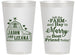 Personalized Wedding 14 oz Frosted Cups - Left The Farm Tractor | 352