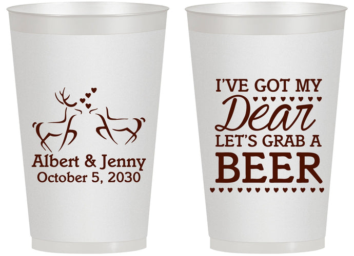 Personalized Wedding 14 oz Frosted Cups - Dear Beer | 372