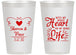 Personalized Wedding 14 oz Frosted Cups - Heart Life | 387