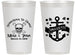 Personalized Wedding 14 oz Frosted Cups - Anchor Nautical | 391