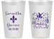 Personalized Wedding 14 oz Frosted Cups - Mardi Gras | 398