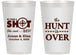 Personalized Wedding 14 oz Frosted Cups - The Hunt Is Over | 400