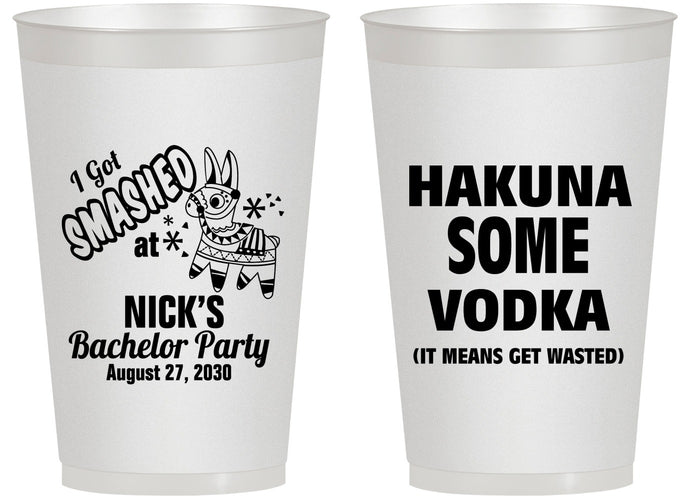 Personalized Bachelor Party 14 oz Frosted Cups - Fiesta Mexican | 40004
