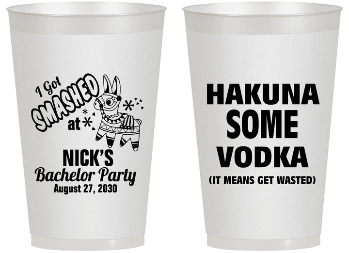 Personalized Bachelor Party 14 oz Frosted Cups - Fiesta Mexican | 40004