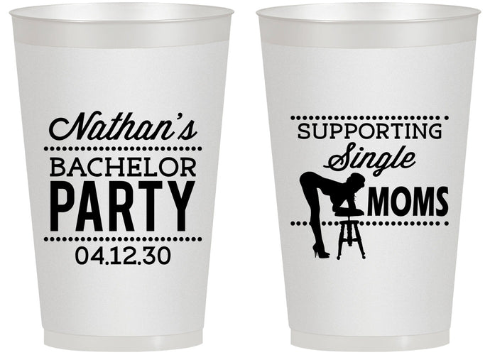 Personalized Bachelor Party 14 oz Frosted Cups - Strip Club | 40006