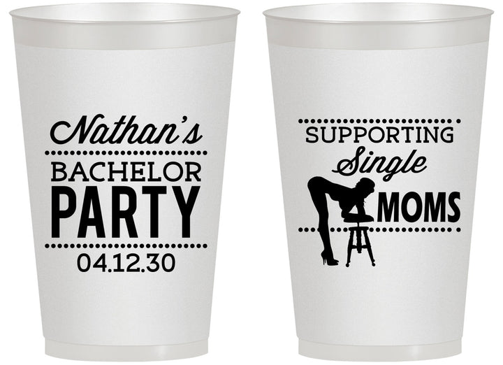 Personalized Bachelor Party 14 oz Frosted Cups - Strip Club | 40006