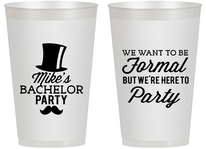 Personalized Bachelor Party 14 oz Frosted Cups - Formal | 40007