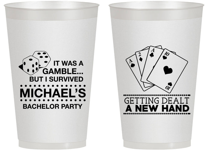 Personalized Bachelor Party 14 oz Frosted Cups - Las Vegas | 40025
