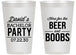 Personalized Bachelor Party 14 oz Frosted Cups - Beer And Boobs | 40027