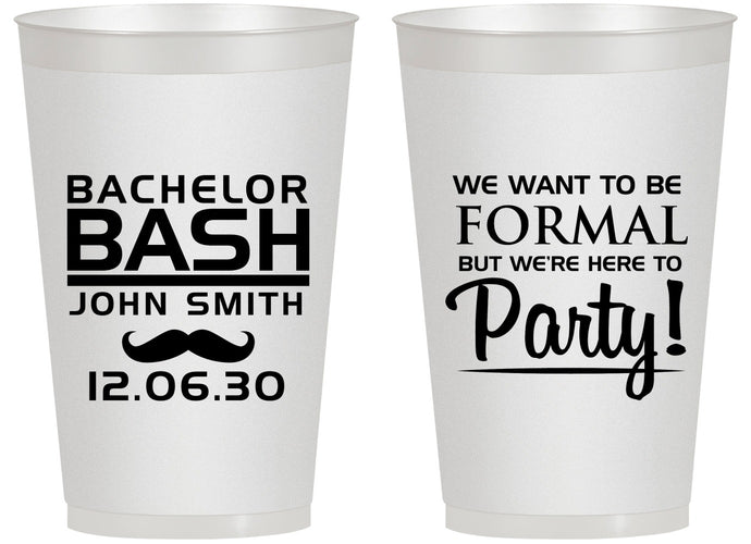 Personalized Bachelor Party 14 oz Frosted Cups - Formal | 40030