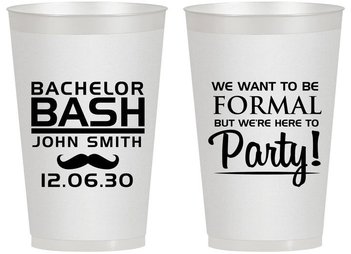 Personalized Bachelor Party 14 oz Frosted Cups - Formal | 40030