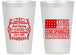 Personalized Bachelor Party 14 oz Frosted Cups - Star Spangled Hammered | 40032