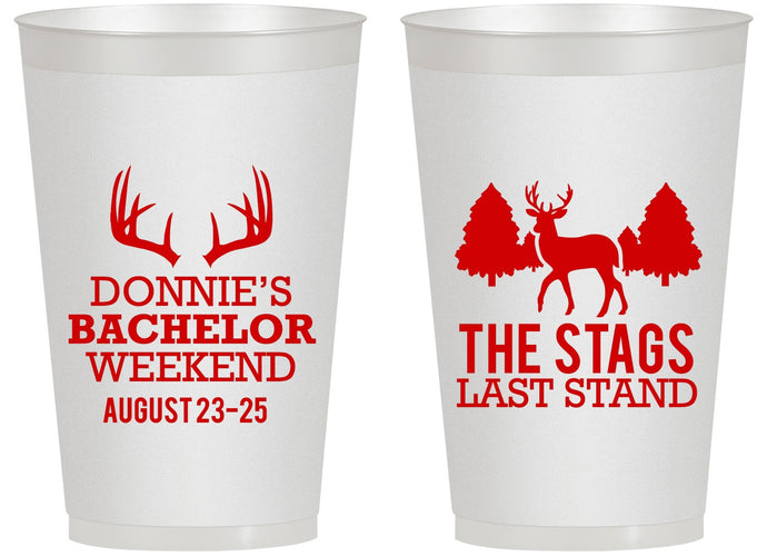 Personalized Bachelor Party 14 oz Frosted Cups - Stags Last Stand | 40033