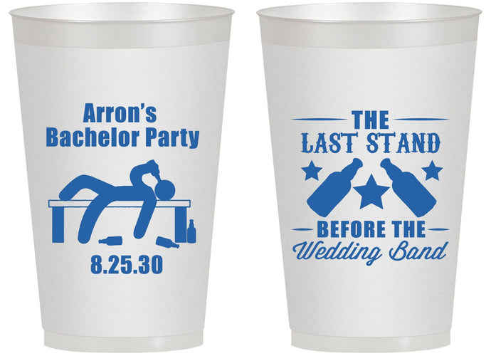 Personalized Bachelor Party 14 oz Frosted Cups - The Last Stand | 40035