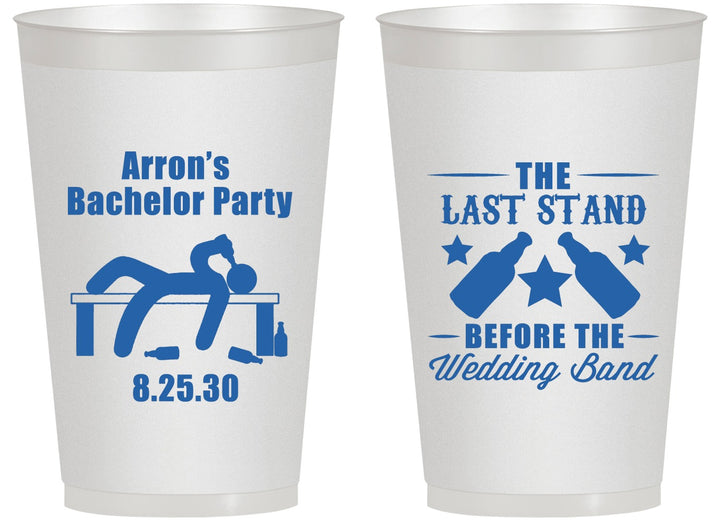 Personalized Bachelor Party 14 oz Frosted Cups - The Last Stand | 40035