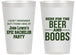 Personalized Bachelor Party 14 oz Frosted Cups - Beer And Boobs | 40039