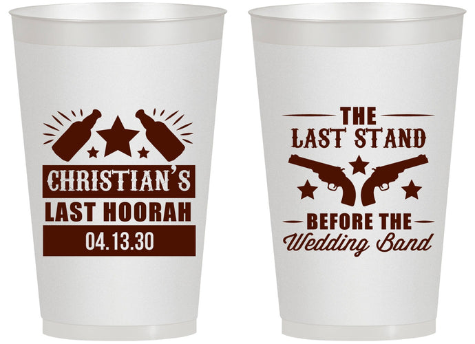 Personalized Bachelor Party 14 oz Frosted Cups - Last Stand | 40046