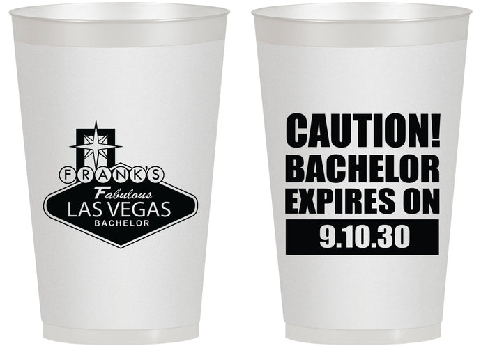 Personalized Bachelor Party 14 oz Frosted Cups - Las Vegas | 40056