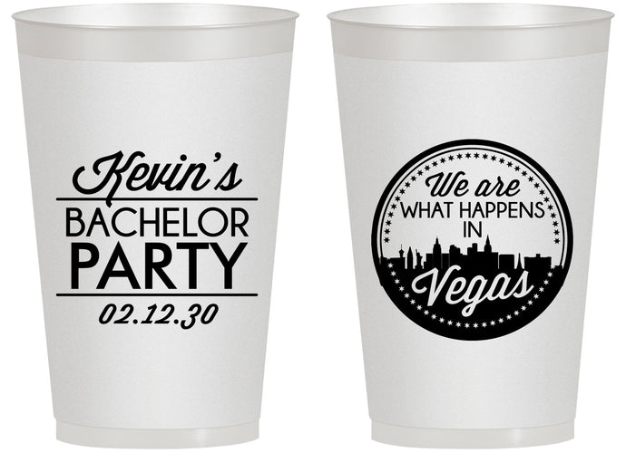 Personalized Bachelor Party 14 oz Frosted Cups - Last Vegas | 40060