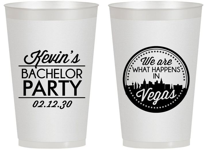 Personalized Bachelor Party 14 oz Frosted Cups - Last Vegas | 40060