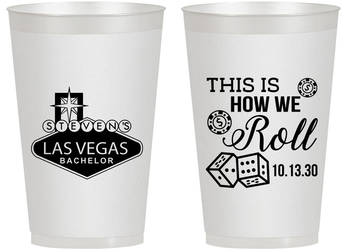 Personalized Bachelor Party 14 oz Frosted Cups - Last Vegas | 40061