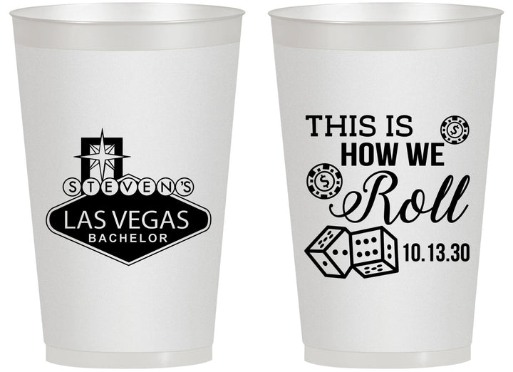 Personalized Bachelor Party 14 oz Frosted Cups - Last Vegas | 40061