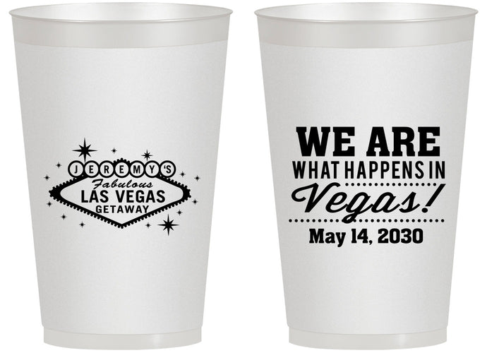 Personalized Bachelor Party 14 oz Frosted Cups - Las Vegas | 40066