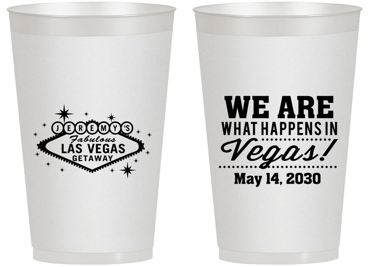 Personalized Bachelor Party 14 oz Frosted Cups - Las Vegas | 40066