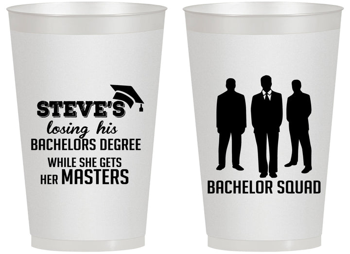 Personalized Bachelor Party 14 oz Frosted Cups - Squad | 40068