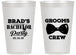 Personalized Bachelor Party 14 oz Frosted Cups - Grooms Crew | 40070