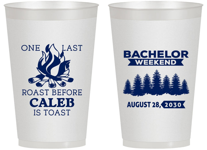 Personalized Bachelor Party 14 oz Frosted Cups - Camping | 40079