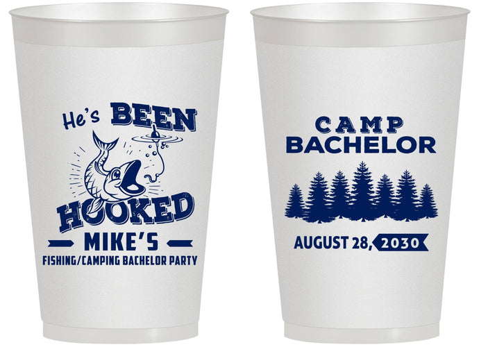 Personalized Bachelor Party 14 oz Frosted Cups - Fishing | 40080