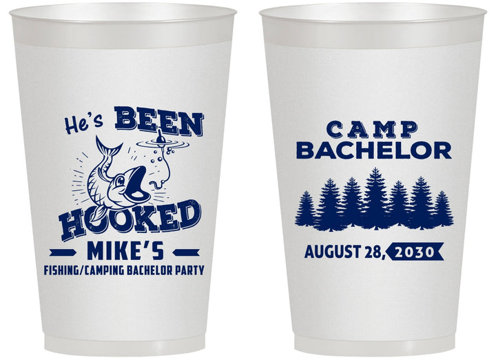 Personalized Bachelor Party 14 oz Frosted Cups - Fishing | 40080