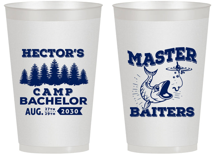 Personalized Bachelor Party 14 oz Frosted Cups - Fishing | 40081