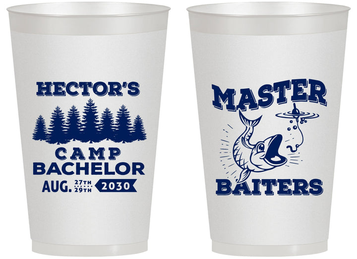 Personalized Bachelor Party 14 oz Frosted Cups - Fishing | 40081