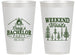 Personalized Bachelor Party 14 oz Frosted Cups - Camping | 40093