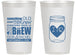 Personalized Wedding 14 oz Frosted Cups - Something Old Something New | 401