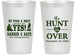 Personalized Wedding 14 oz Frosted Cups - The Hunt Is Over | 403