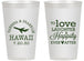 Personalized Wedding 14 oz Frosted Cups - Love Laughter Happily | 404