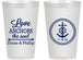 Personalized Wedding 14 oz Frosted Cups - Love Anchors The Soul | 405