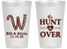 Personalized Wedding 14 oz Frosted Cups - Monogram Hunt Is Over | 406