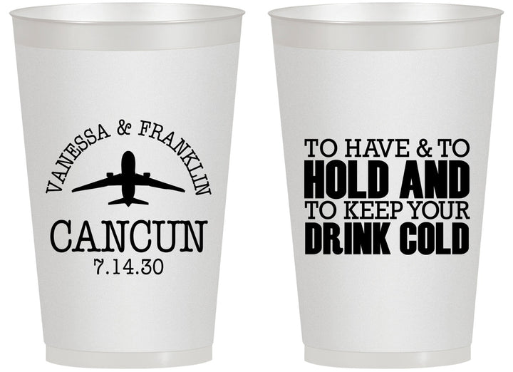 Personalized Wedding 14 oz Frosted Cups - To Have And To Hold | 408