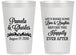 Personalized Wedding 14 oz Frosted Cups - Love Laughter Happily | 409
