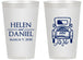 Personalized Wedding 14 oz Frosted Cups - Just Married Old Car | 413