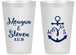 Personalized Wedding 14 oz Frosted Cups - Monogram Nautical | 414