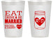 Personalized Wedding 14 oz Frosted Cups - Eat Drink Be Married | 417